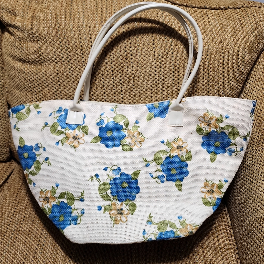 2/$10 3/$12 Summer Tote Bag Flower Print Picnic Tote Bag